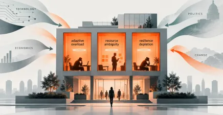 Three major risks shown on notices in an office building