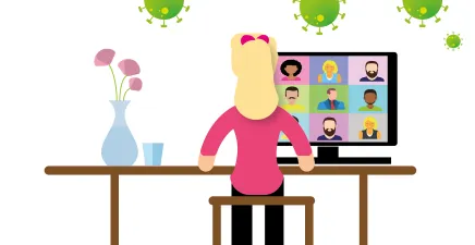 Home office during COVID-19 lockdown